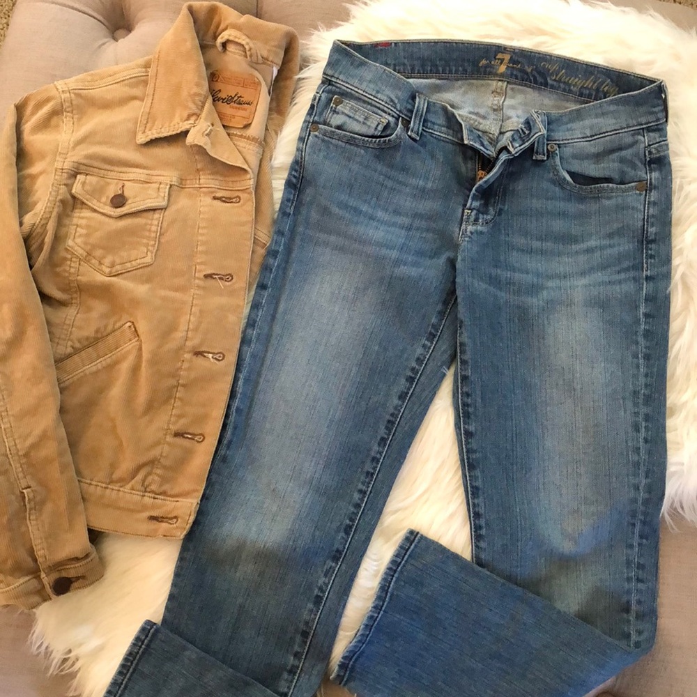 7FAM Crop Jeans